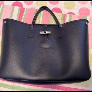 Longchamp Roseau Tote— Cobalt Blue, great capacity, very lightly uses